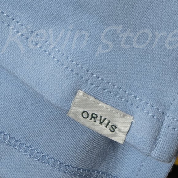 Orvis Ladies' ¾ Sleeve Split Neck Blue - Picture 5 of 6